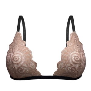 Triangle lace bra Beige